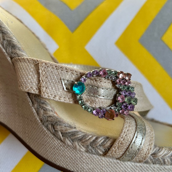 Jewelled slides by Amanda Smith with rope detail - Picture 1 of 9